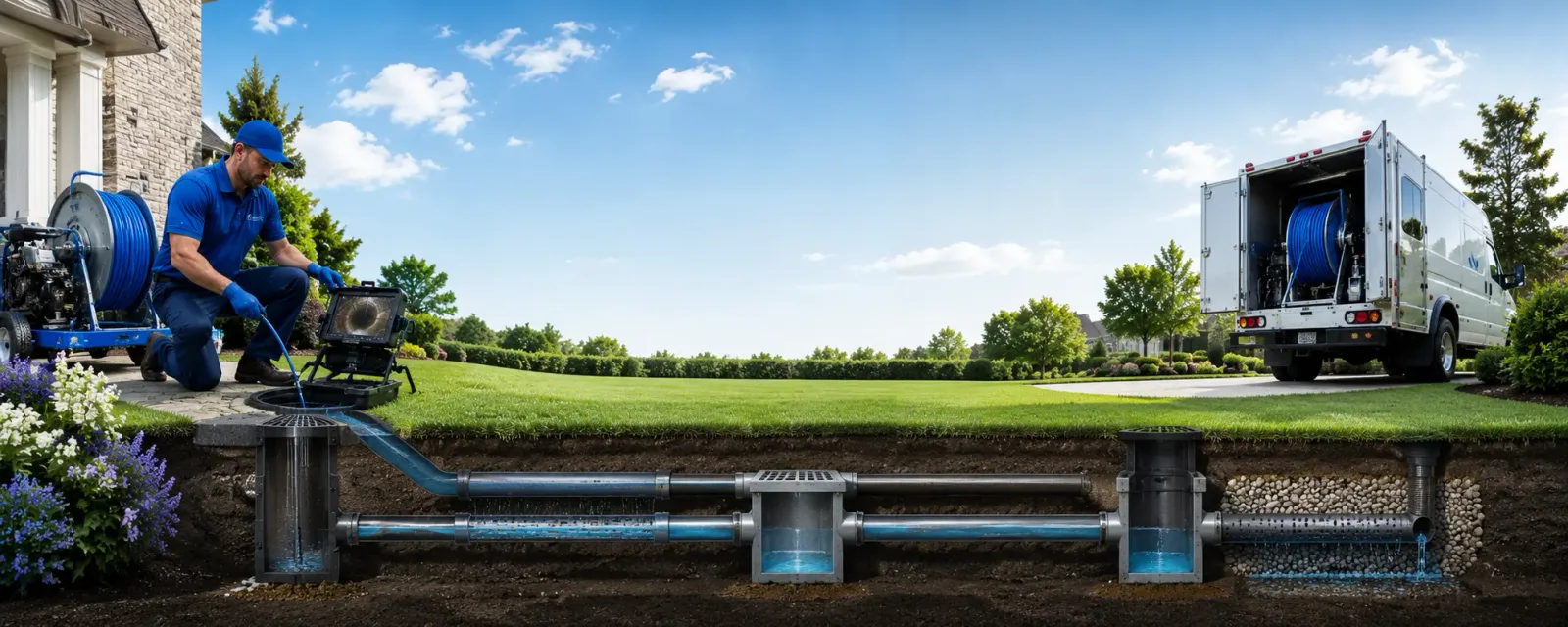 Outdoor drain cleaning information for Stockport, IA